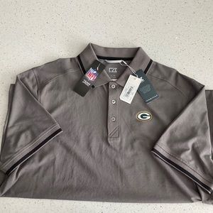 Cutter & Buck Mens XL Green Bay Packers polo shirt. New.